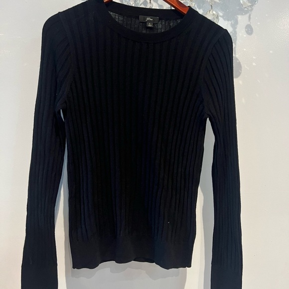J. Crew Dark Ribbed Knit Sweater C046 - Picture 1 of 3